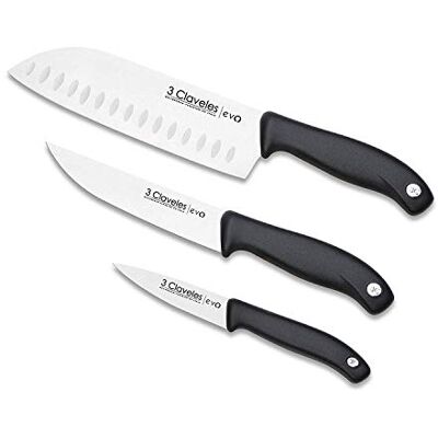 3 ClaveleS Evo - Juego de 3 cuchillos de acero inoxidable 3 ClaveleS Evo - Juego de 3 cuchillos de acero inoxidable