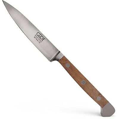 Güde Solingen Cuchillo mechador forjado, 10 cm, madera de nogal, ALPHA-WALNUT doble virola, Hecho a mano en Alemania Güde Solingen Cuchillo mechador forjado, 10 cm, madera de nogal, ALPHA-WALNUT doble virola, Hecho a mano en Alemania