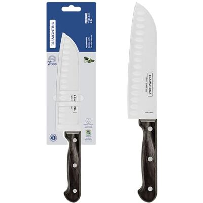 Tramontina Cuchillo Santoku Acero inoxidable Polywood Castaño 18 cm Tramontina Cuchillo Santoku Acero inoxidable Polywood Castaño 18 cm