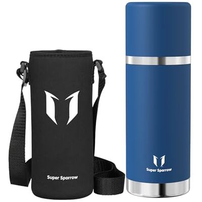 Super Sparrow Botella Termica 750ml Termo de Acero Inoxidable Cantimplora Sin BPA Termo Cafe Tapa Antifugas Que Sirve de Taza Se Mantiene Caliente 12 o Frío 24 Horas Super Sparrow Botella Termica 750ml Termo de Acero Inoxidable Cantimplora Sin BPA Termo Cafe Tapa Antifugas Que Sirve de Taza Se Mantiene Caliente 12 o Frío 24 Horas
