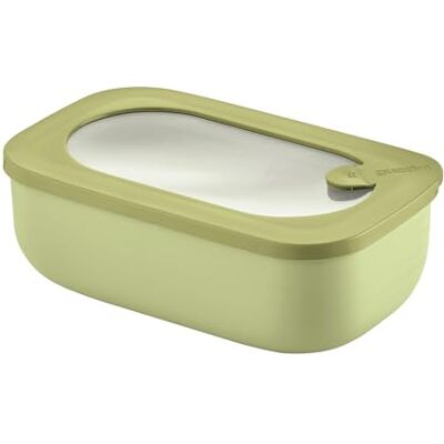 Guzzini Kitchen Active Design, STORE&MORE BIO, recipiente hermético rectangular para frigorífico/congelador/microondas verde aguacate, 20 x 12 x 7 cm 900 ml 171001253 Guzzini Kitchen Active Design, STORE&MORE BIO, recipiente hermético rectangular para frigorífico/congelador/microondas verde aguacate, 20 x 12 x 7 cm 900 ml 171001253
