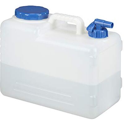 Relaxdays Contenedor de agua 15L Blanco - Contenedor de agua Relaxdays Contenedor de agua 15L Blanco - Contenedor de agua