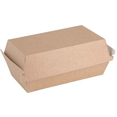 Fiesta Green Caja de hamburguesa compostable - Rectangular - 100 unidades Fiesta Green Caja de hamburguesa compostable - Rectangular - 100 unidades