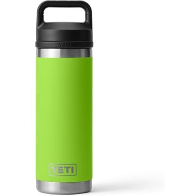 YETI Rambler Bottle Chug, botella de acero inoxidable aislada al vacío con tapa a prueba de fugas, veneno, 532 ml YETI Rambler Bottle Chug, botella de acero inoxidable aislada al vacío con tapa a prueba de fugas, veneno, 532 ml