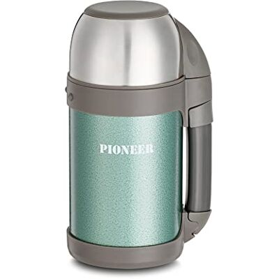 Pioneer Termo de acero inoxidable con correa - Verde - 1 litro Pioneer Termo de acero inoxidable con correa - Verde - 1 litro