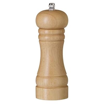 HENDI Molino molinillo triturador de pimienta, pimentero, con mecanismo de molienda regulable de acero inoxidable, ø57x(H)165mm, madera clara HENDI Molino molinillo triturador de pimienta, pimentero, con mecanismo de molienda regulable de acero inoxidable, ø57x(H)165mm, madera clara