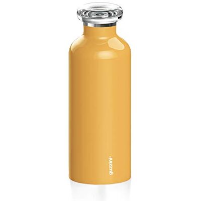Guzzini Energy On The Go Botella térmica de Viaje, poliéster copolímero, Polipropileno, Acero Inoxidable, Amarillo, 7,3 cm Guzzini Energy On The Go Botella térmica de Viaje, poliéster copolímero, Polipropileno, Acero Inoxidable, Amarillo, 7,3 cm