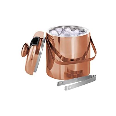 Cubo de hielo de cobre Esmeyer - 195-611 - Acero inoxidable, acabado cobre - Pinzas de hielo incluidas - Accesorio para cóctel Cubo de hielo de cobre Esmeyer - 195-611 - Acero inoxidable, acabado cobre - Pinzas de hielo incluidas - Accesorio para cóctel