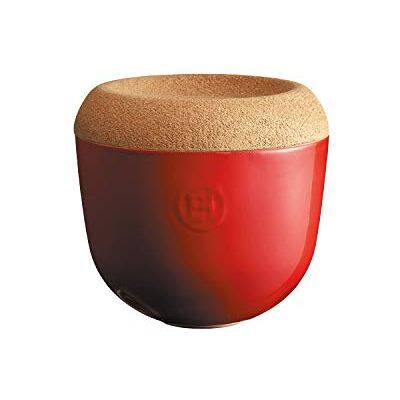 Olla de Ajo Burgundy de Emile Henry - Almacenamiento de Cocina Olla de Ajo Burgundy de Emile Henry - Almacenamiento de Cocina
