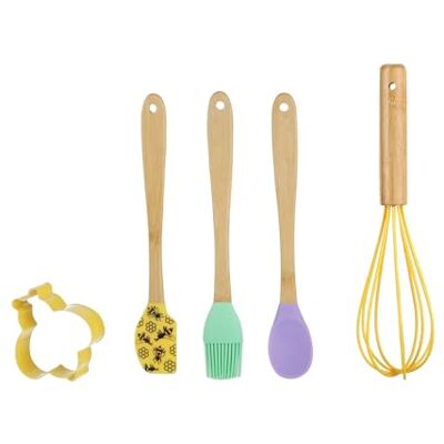 KASANOVA Juego de 4 accesorios pastelería silicona con molde abeja KASANOVA Juego de 4 accesorios pastelería silicona con molde abeja