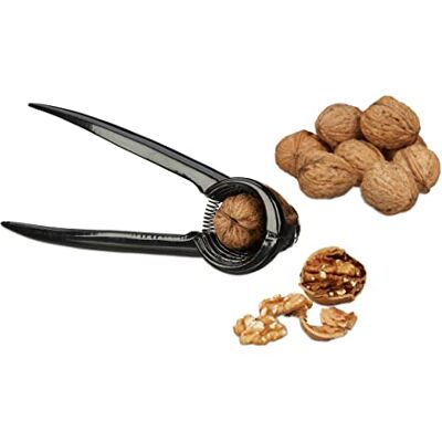 Relaxdays Cascanueces, Cascador Frutos Secos, Almendras, Nueces, Abrebotellas, Aluminio, 6 x 18,5 x 7,5 cm, Negro Relaxdays Cascanueces, Cascador Frutos Secos, Almendras, Nueces, Abrebotellas, Aluminio, 6 x 18,5 x 7,5 cm, Negro