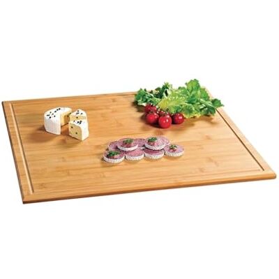 Kesper 58599 Tabla para Cortar y Protector, de bambú, 56 x 50 cm Kesper 58599 Tabla para Cortar y Protector, de bambú, 56 x 50 cm