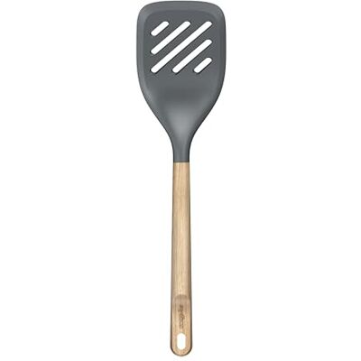 Zyliss Espátula Ranurada, Espátula de cocina con ranuras, Silicona, Mango de madera de roble, Antiadherente, Flexible, PBT Resistente al Calor, Sin BPA, Utensilios de cocina profesional, 34 cm Zyliss Espátula Ranurada, Espátula de cocina con ranuras, Silicona, Mango de madera de roble, Antiadherente, Flexible, PBT Resistente al Calor, Sin BPA, Utensilios de cocina profesional, 34 cm
