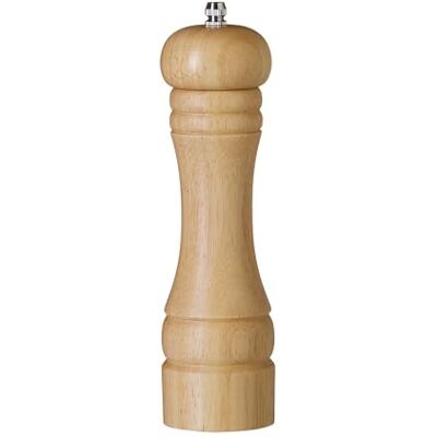 HENDI Molino molinillo triturador de sal, salero, con mecanismo de molienda regulable de cerámica, ø57x(H)215mm, madera clara HENDI Molino molinillo triturador de sal, salero, con mecanismo de molienda regulable de cerámica, ø57x(H)215mm, madera clara