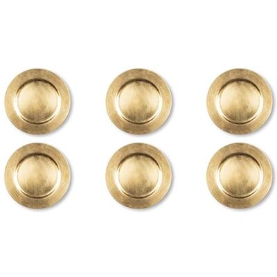 Cargadores de plástico dorados Excelsa Gold - Juego de 6, 33cm, Elegante Cargadores de plástico dorados Excelsa Gold - Juego de 6, 33cm, Elegante