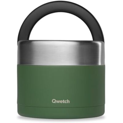 QWETCH Fiambrera Isotérmica Inox con Asa Acero Inoxidable 850ml Caqui Caja Almuerzo 5h Caliente y 7h Fría Hermética, Sin BPA y Reutilizable Lunch Box para Oficina, Picnic, Senderismo QWETCH Fiambrera Isotérmica Inox con Asa Acero Inoxidable 850ml Caqui Caja Almuerzo 5h Caliente y 7h Fría Hermética, Sin BPA y Reutilizable Lunch Box para Oficina, Picnic, Senderismo