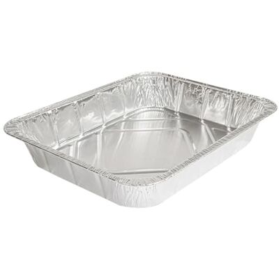 Garcia de Pou García de Pou 135.52 Gastronorm Recipientes, 3 Litros, 32 x 26 x 5 cm, 50 unidades, Aluminio Garcia de Pou García de Pou 135.52 Gastronorm Recipientes, 3 Litros, 32 x 26 x 5 cm, 50 unidades, Aluminio