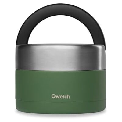 QWETCH Fiambrera Isotérmica Inox con Asa Acero Inoxidable 650ml Caqui Caja Almuerzo 5h Caliente y 7h Fría Hermética, Sin BPA y Reutilizable Lunch Box para Oficina, Picnic, Senderismo QWETCH Fiambrera Isotérmica Inox con Asa Acero Inoxidable 650ml Caqui Caja Almuerzo 5h Caliente y 7h Fría Hermética, Sin BPA y Reutilizable Lunch Box para Oficina, Picnic, Senderismo