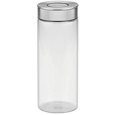 Tramontina Purezza Tarro (10 cm de diámetro, 1,8 L, tapa de acero inoxidable, cristal), transparente Tramontina Purezza Tarro (10 cm de diámetro, 1,8 L, tapa de acero inoxidable, cristal), transparente