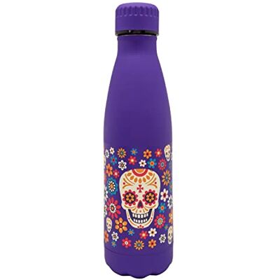 NERTHUS Botella Doble Pared 500 ml Acero Inoxidable Calavera, Termo Doble Pared para fríos y Calientes NERTHUS Botella Doble Pared 500 ml Acero Inoxidable Calavera, Termo Doble Pared para fríos y Calientes