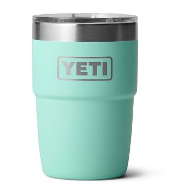 YETI Rambler Stackable Cup with Durasip Ceramic Lining, Vacuum Insulated Stainless Steel Cup with Magslider Lid, Seafoam, 8 oz (236 ml) YETI Rambler Stackable Cup with Durasip Ceramic Lining, Vacuum Insulated Stainless Steel Cup with Magslider Lid, Seafoam, 8 oz (236 ml)
