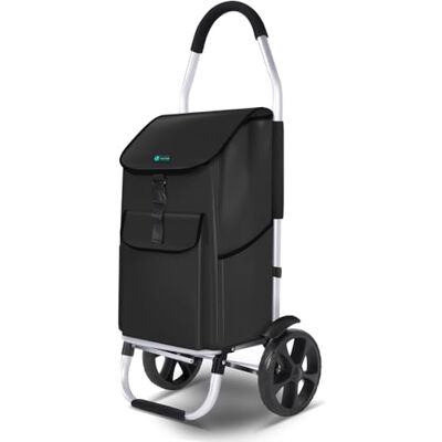 Vounot Carro de Compra Plegable - Bolsa Impermeable Desmontable - 55l Negro Vounot Carro de Compra Plegable - Bolsa Impermeable Desmontable - 55l Negro