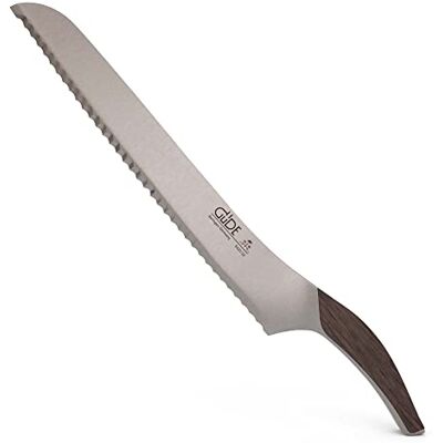 Güde Solingen Cuchillo para pan forjado para zurdos y diestros, 32 cm, roble ahumado, SYNCHROS, Hecho a mano en Alemania Güde Solingen Cuchillo para pan forjado para zurdos y diestros, 32 cm, roble ahumado, SYNCHROS, Hecho a mano en Alemania