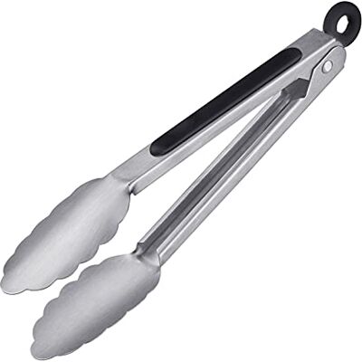 Westmark Pinzas para barbacoa + pinzas para servir, Con brazos de acero inoxidable y mangos engomados, Longitud: 20 cm, Acero inoxidable/plástico, Classic Special Mini, Plateado/Negro, Westmark Pinzas para barbacoa + pinzas para servir, Con brazos de acero inoxidable y mangos engomados, Longitud: 20 cm, Acero inoxidable/plástico, Classic Special Mini, Plateado/Negro,