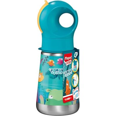 Botella de agua infantil Jungle Fever de acero inoxidable Maped - Botella de agua Botella de agua infantil Jungle Fever de acero inoxidable Maped - Botella de agua