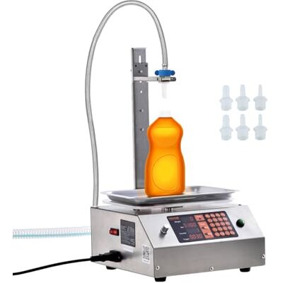 VEVOR Máquina Automática de Llenado de Líquidos Capacidad de Pesaje 30-15000g Llenadora de Botellas Bomba Peristáltica de Control Digital para Leche, Agua, Vino, Bebidas, Salsa de Soja, Boquilla Única VEVOR Máquina Automática de Llenado de Líquidos Capacidad de Pesaje 30-15000g Llenadora de Botellas Bomba Peristáltica de Control Digital para Leche, Agua, Vino, Bebidas, Salsa de Soja, Boquilla Única