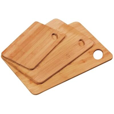 Set de Tablas de Cortar de Bambú Natural KESPER - 3 Tamaños Set de Tablas de Cortar de Bambú Natural KESPER - 3 Tamaños