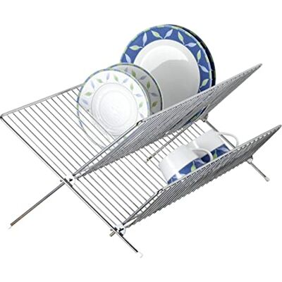 Wenko Escurreplatos Duo escurridor, Metal Cromado, 47.5 x 22 x 33 cm, Cromo Brillante Wenko Escurreplatos Duo escurridor, Metal Cromado, 47.5 x 22 x 33 cm, Cromo Brillante