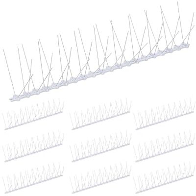 Relaxdays Picas repelentes para aves - Set de 10, Plateado/Transparente Relaxdays Picas repelentes para aves - Set de 10, Plateado/Transparente