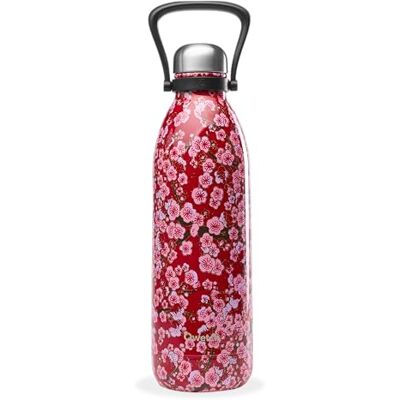 QWETCH Botella Térmica Grande Inox 1,5L Flowers Rojo Titan 48h Frío y 16h Caliente Hermética & Sin BPA Cantimplora de Acero Inoxidable con Asa Termo para Camping, Picnic, Familia QWETCH Botella Térmica Grande Inox 1,5L Flowers Rojo Titan 48h Frío y 16h Caliente Hermética & Sin BPA Cantimplora de Acero Inoxidable con Asa Termo para Camping, Picnic, Familia