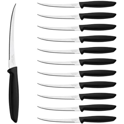 Tramontina Cuchillo para Tomates Color Negro 12 unidades Acero Inoxidable y Polipropileno Tramontina Cuchillo para Tomates Color Negro 12 unidades Acero Inoxidable y Polipropileno
