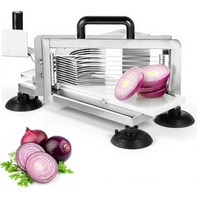 VEVOR Cortador de tomates comercial, máquina resistente de acero inoxidable de 3/8 pulgadas, manual con pies antideslizantes, para cortar tomates, pepinos, plátanos VEVOR Cortador de tomates comercial, máquina resistente de acero inoxidable de 3/8 pulgadas, manual con pies antideslizantes, para cortar tomates, pepinos, plátanos