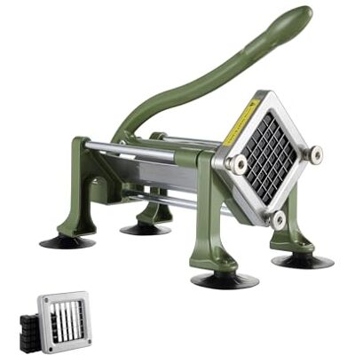 VEVOR Cortadora de Patatas Fritas Cortador de Papas con Hoja de Acero Inoxidable de 1/2" Cortador de Papas Manual con Ventosas Ideal para Papas, Papas Fritas, Pepinos, Verduras, Zanahorias, Verde VEVOR Cortadora de Patatas Fritas Cortador de Papas con Hoja de Acero Inoxidable de 1/2" Cortador de Papas Manual con Ventosas Ideal para Papas, Papas Fritas, Pepinos, Verduras, Zanahorias, Verde