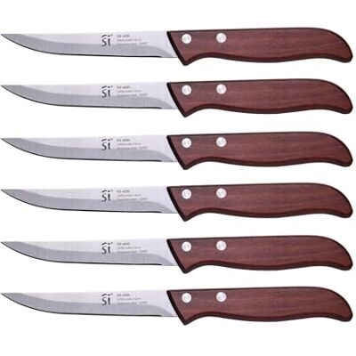 San Ignacio Cuchillo multiusos 10cm acero inoxidable Pakka, SET DE 6 San Ignacio Cuchillo multiusos 10cm acero inoxidable Pakka, SET DE 6