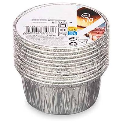 San Ignacio Set de 10 moldes para flan en aluminio redondo colección KINVARA San Ignacio Set de 10 moldes para flan en aluminio redondo colección KINVARA