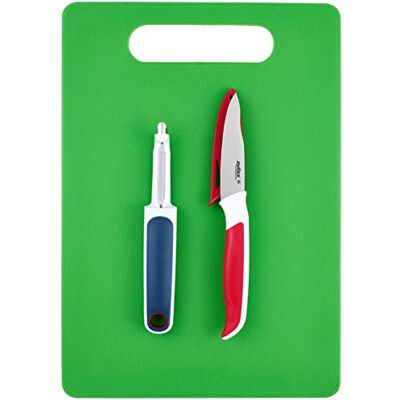 Zyliss Comfort Set de 3 Utensilios de Cocina Esenciales, Acero Inoxidable Japonés, Multicolor, Set de Preparación de Alimentos de Cocina, Apto Para Lavavajillas Zyliss Comfort Set de 3 Utensilios de Cocina Esenciales, Acero Inoxidable Japonés, Multicolor, Set de Preparación de Alimentos de Cocina, Apto Para Lavavajillas