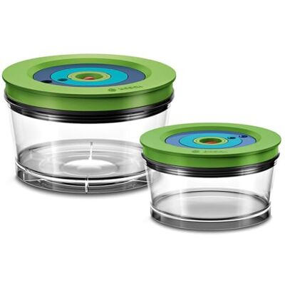 Recipientes de almacenamiento al vacío Bosch - 2 piezas, Verde, Modelo MMZV0SB2 - Almacenamiento de alimentos Recipientes de almacenamiento al vacío Bosch - 2 piezas, Verde, Modelo MMZV0SB2 - Almacenamiento de alimentos