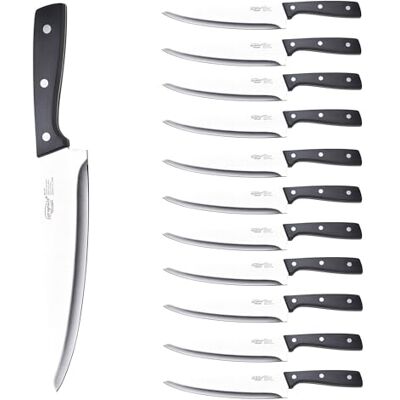 San Ignacio Cuchillo en Acero inoxidable EXPERT Cuchillo de Chef H.20cm, Juego de 12 San Ignacio Cuchillo en Acero inoxidable EXPERT Cuchillo de Chef H.20cm, Juego de 12