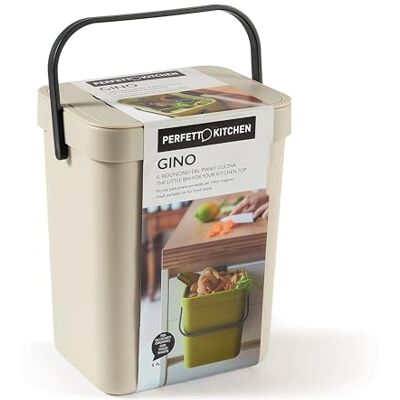 Gino Ghiaccio - Cubo de basura orgánico colgante - 5L Gino Ghiaccio - Cubo de basura orgánico colgante - 5L