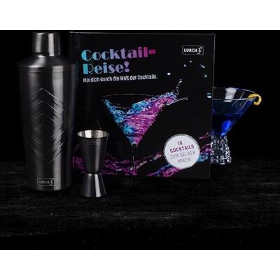 Lurch Juego de coctelería (3 Piezas, coctelera, Jigger/Bar y Libro de cócteles, Set de Regalo y Principiantes) Lurch Juego de coctelería (3 Piezas, coctelera, Jigger/Bar y Libro de cócteles, Set de Regalo y Principiantes)