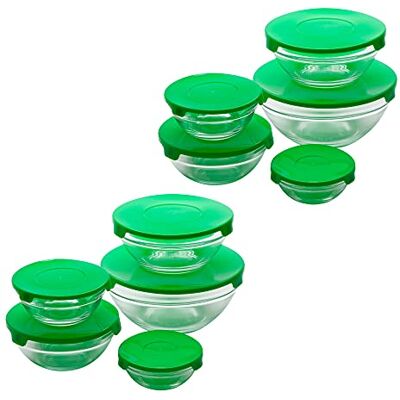 San Ignacio Pack 10 Boles con Tapa de Cristal en Color Verde Energy San Ignacio Pack 10 Boles con Tapa de Cristal en Color Verde Energy
