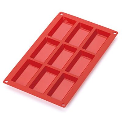 Molde de hornear mini Lékué Gourmet - 9 cavidades - rojo Molde de hornear mini Lékué Gourmet - 9 cavidades - rojo