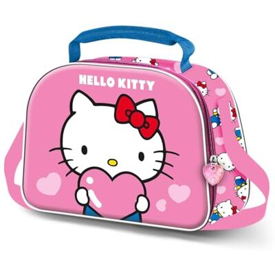 KARACTERMANIA Hello Kitty Heart-Bolsa Portamerienda 3D, Rosa 26 x 20 cm KARACTERMANIA Hello Kitty Heart-Bolsa Portamerienda 3D, Rosa 26 x 20 cm
