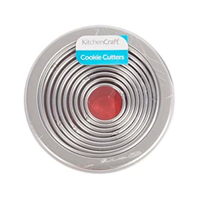 KitchenCraft Cortadores para Galletas, Molde para Tartas, Metal, 11 Piezas KitchenCraft Cortadores para Galletas, Molde para Tartas, Metal, 11 Piezas