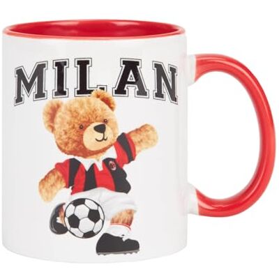 Taza Teddy AC Milan - Bicolor - Asa Roja - Unisex Taza Teddy AC Milan - Bicolor - Asa Roja - Unisex