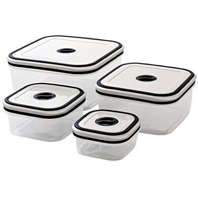 San Ignacio Set 4 pc recipientes herméticos Cuadrados Fresh Food San Ignacio Set 4 pc recipientes herméticos Cuadrados Fresh Food